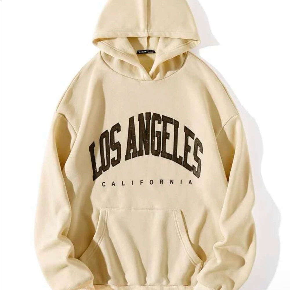 Shein Beige Los Angeles Hoodie